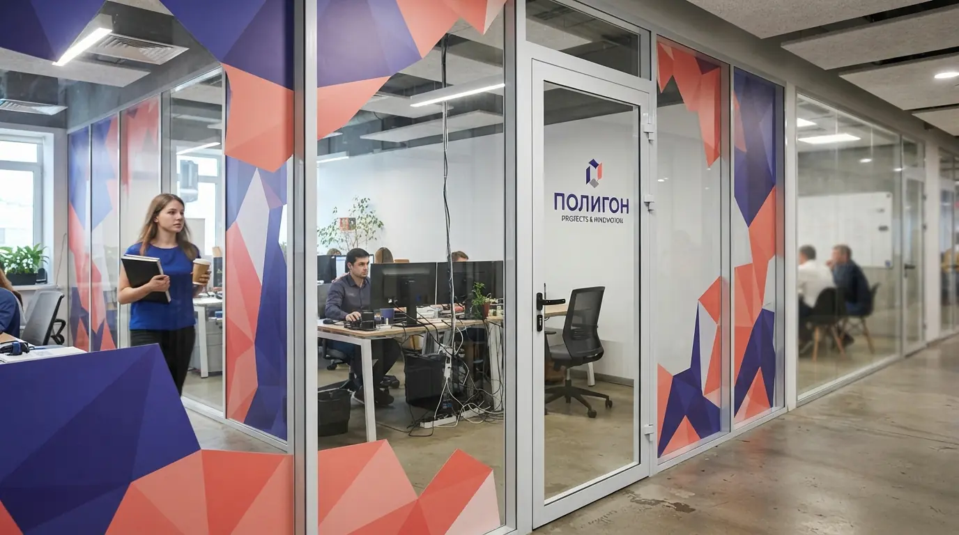 Офисные двери белые — образец работы
