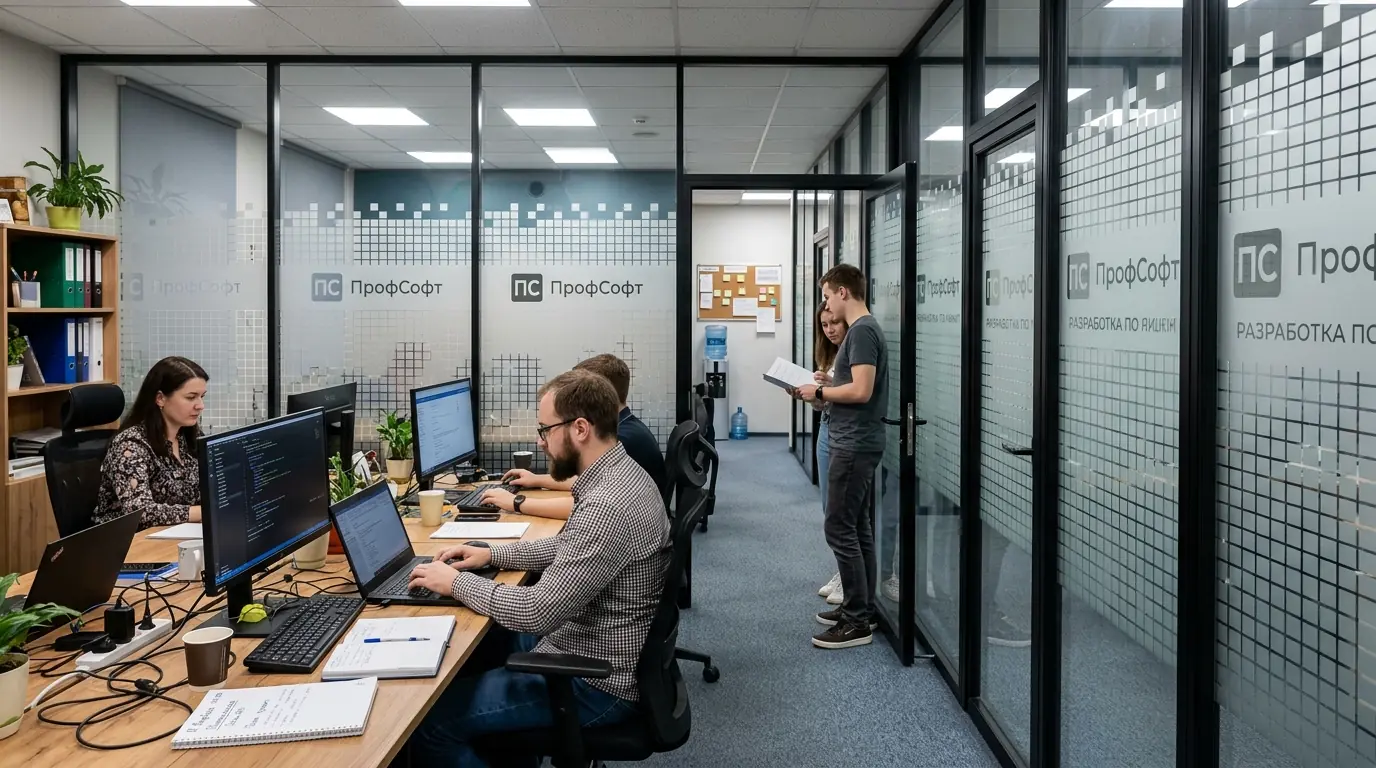 Офисные перегородки в алюминиевом каркасе — образец работы